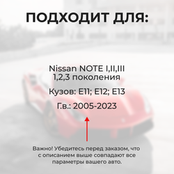 Ремкомплект ограничителей дверей Nissan NOTE (I,II,III) E11,E12,E13 (4 двери, тип 25) 2005-2023
