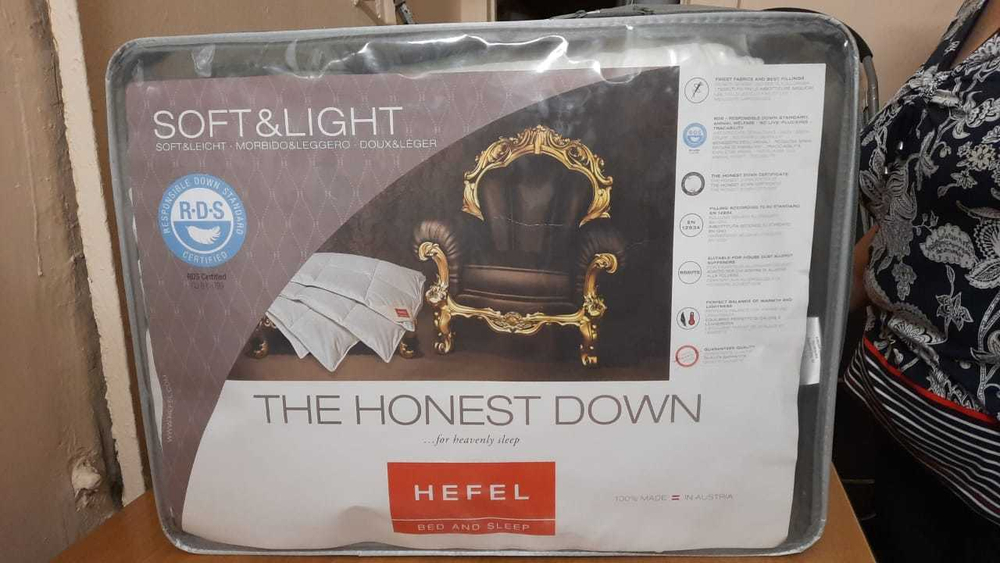 Одеяло пуховое легкое 220x240 Hefel Tencel Luxe Down Q