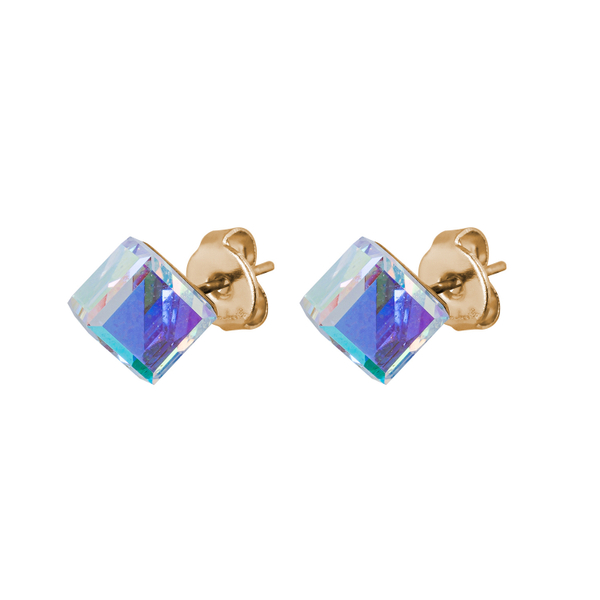 Серьги пусеты Fiore Luna Crystal AB SWE0127/2 AB G