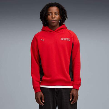 PUMA X SCUDERIA FERRARI МУЖСКАЯ ТОЛСТОВКА С КАПЮШОНОМ SCUDERIA FERRARI LIFESTYLE, КРАСНЫЙ
