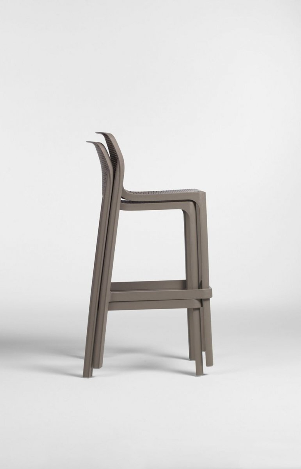 Стул пластиковый барный Nardi Net Stool, тортора