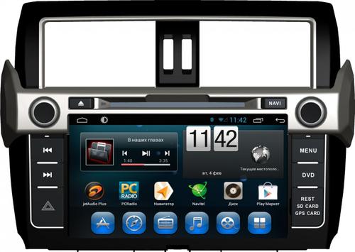 Магнитола для Toyota Land Cruiser Prado 150 2014-2017 - Kuberg KR-9000-S10 Android 10, Быстрая, SIM-слот