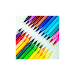Фломастеры 24цв. Deli Color Emotion кисть, смываемые, пластиковый пенал EC10324