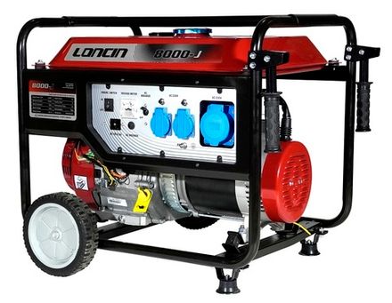 Генератор бензиновый Loncin LC8000-JS - [6 кВт / 220V] однофазный