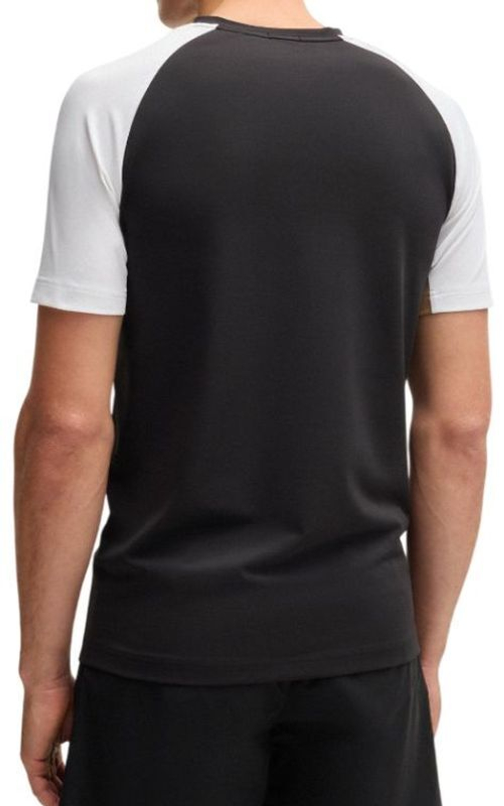 Мужская теннисная футболка BOSS Active Colour Blocked - черный