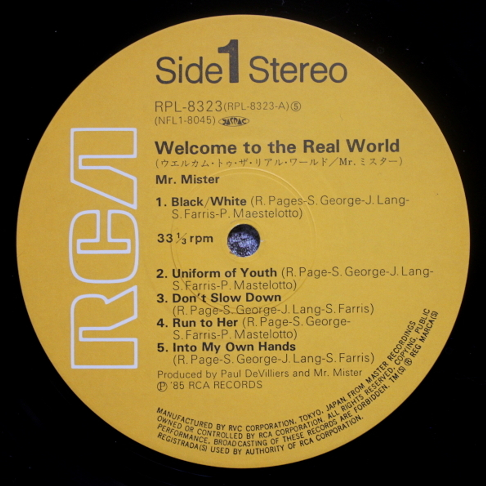 Mr. Mister / Welcome To The Real World (LP)