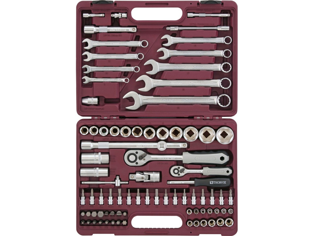 UTS0082 Набор инструмента универсальный 1/4", 1/2"DR, 82 предмета