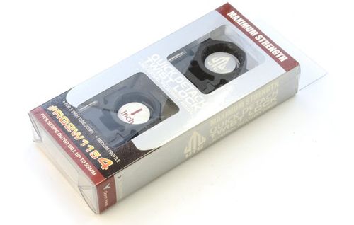 Кольца UTG Max Strength 25,4мм на Weaver, быстросъемные с винтовым зажимом, средние (h=15мм)