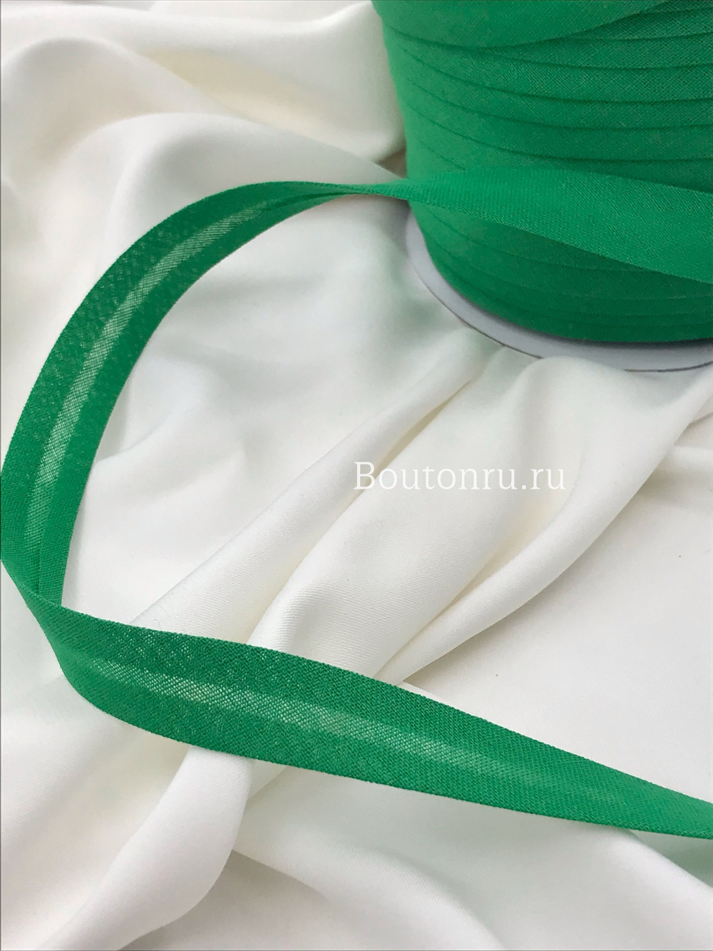 Косая бейка хлопок №060 зеленая GAMMA GK-15C 14-15 мм