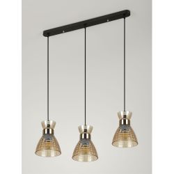 Светильник подвесной (подвес) Rivoli Iris 9186-203 3хЕ27 60 Вт модерн | Rivoli
