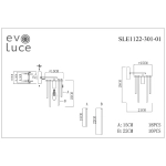SLE1122-301-01 Бра Латунь/Прозрачный E14 1*40W