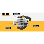 Циркулярная пила (дисковая) DeWalt DCS391nt-xj (ручная) D диска.:165мм