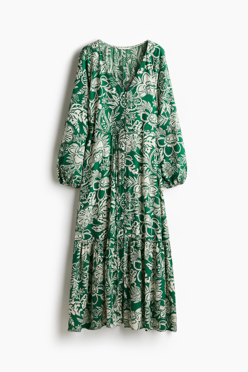 Креповое платье с поясом - H&M