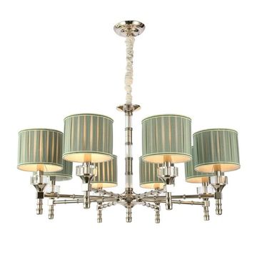 Люстра подвесная 8*E14 SL1121.103.08 никель/оливковый Oleo ST-Luce