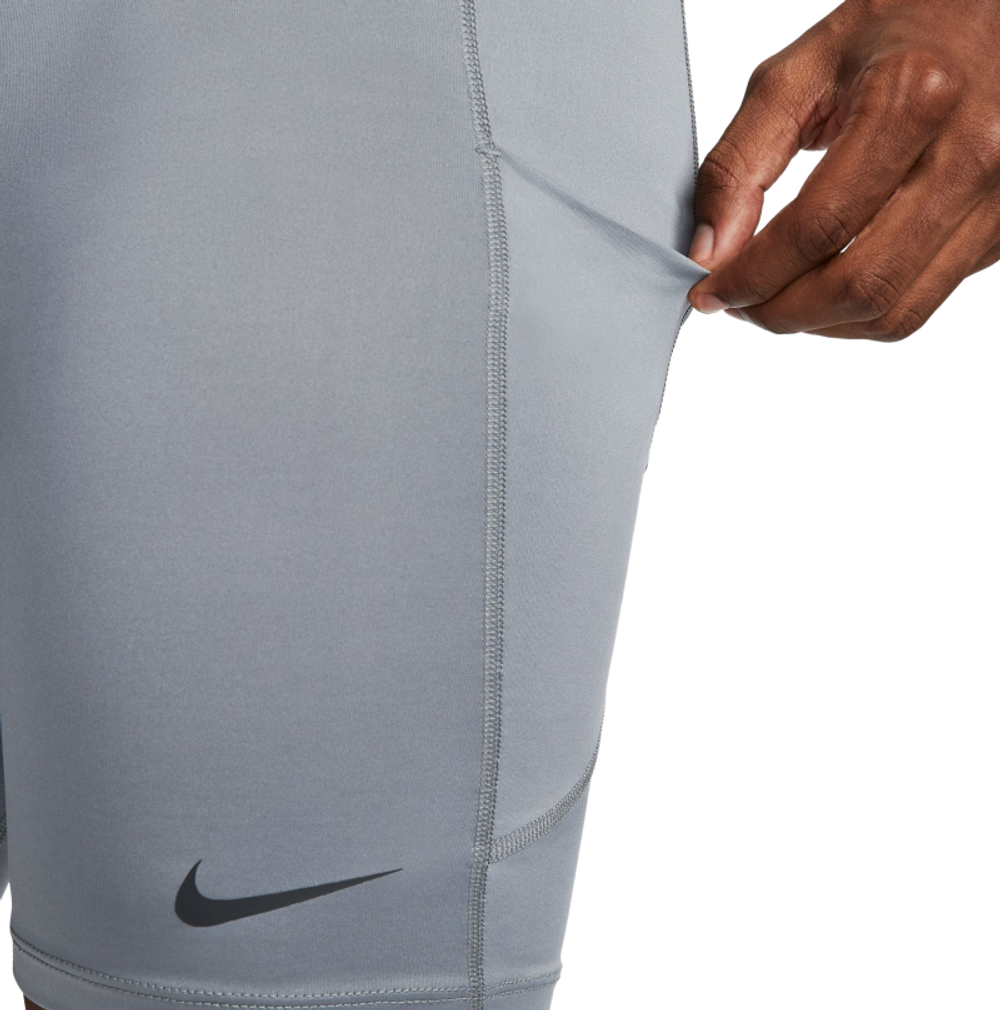 Компрессионка  Nike Pro Dri-Fit фитнес Long Shorts - серый