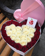 Сердце из роз "White heart"