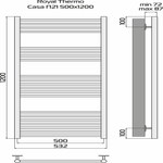 Полотенцесушитель Royal Thermo Casa П21 500х1200 черный