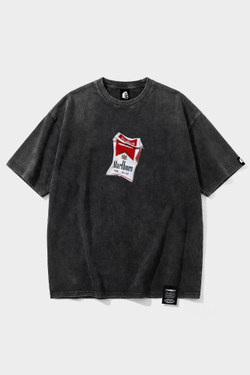 Футболка SHMOT "MARLBORO" GARMENT DYE Черный