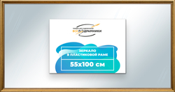 Зеркало настенное в раме 55x100