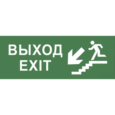 Самоклеящаяся этикетка ЭРА INFO-SSA-109 330х120мм Выход/лестница вниз/фигура SSA-101/DPA-301