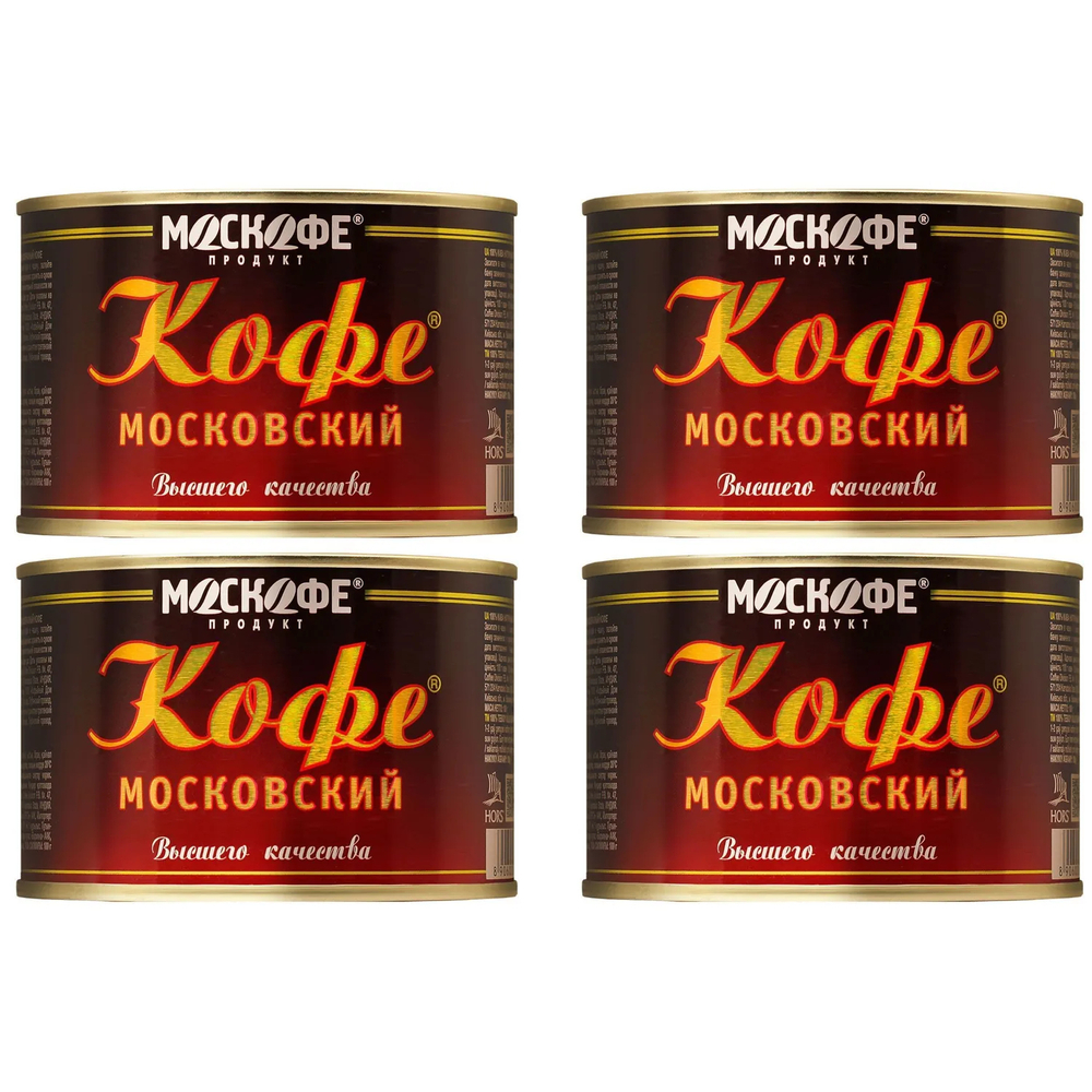 Кофе растворимый Москофе Московский, 90 г ж/б х 4 шт