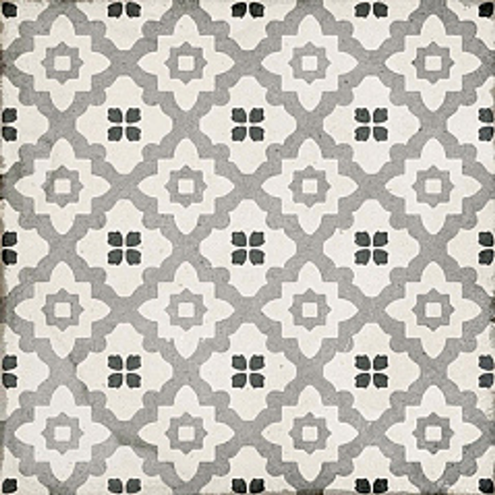 Керамогранит ART NOUVEAU Alameda Grey 20х20/ЭКИПЕ АР НУВО Аламеда Грэй 20х20 (8 вариантов паттерна)