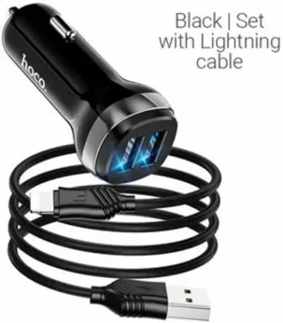 Автомобильное зарядное устройство на Lighting Hoco Z40 (black)