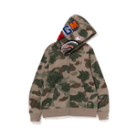A Bathing Ape Layered Line Camo Shark Full Zip Худи