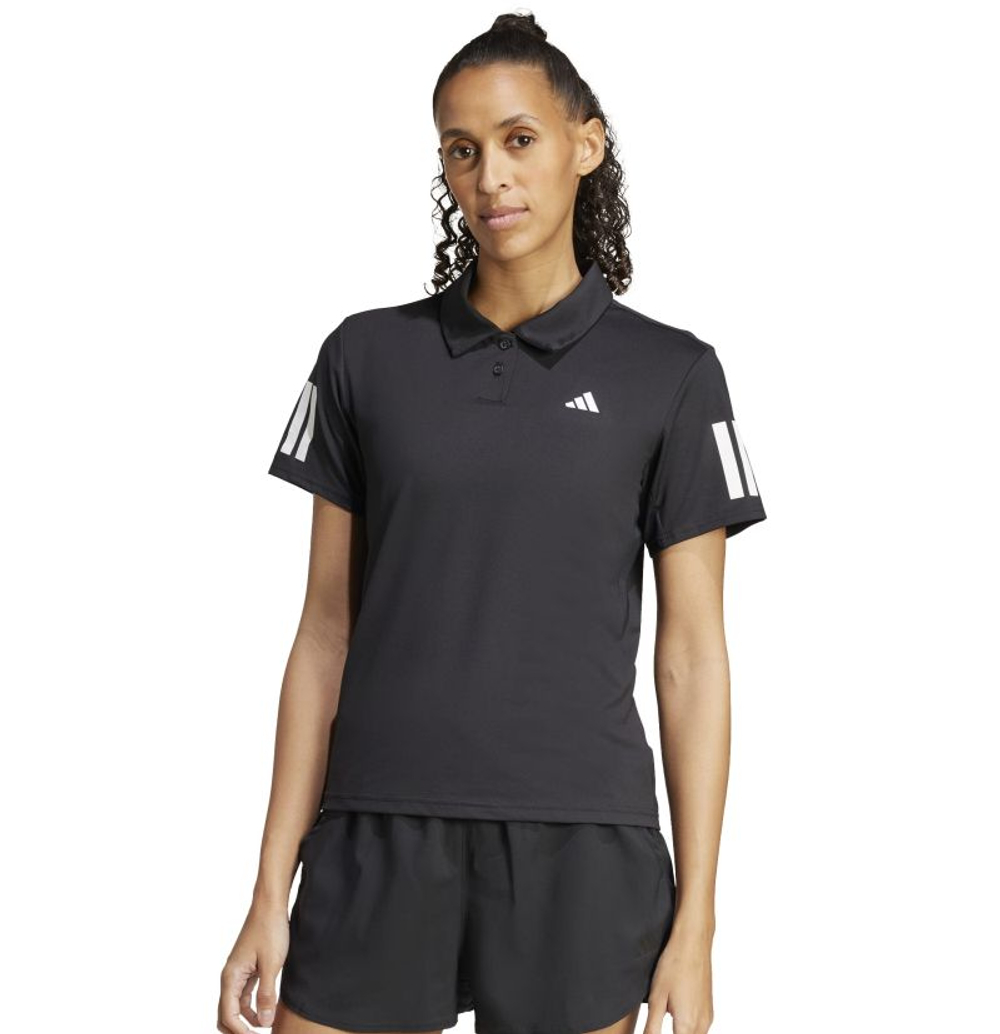 Женское поло Adidas Club Climacool 3-Stripes - black