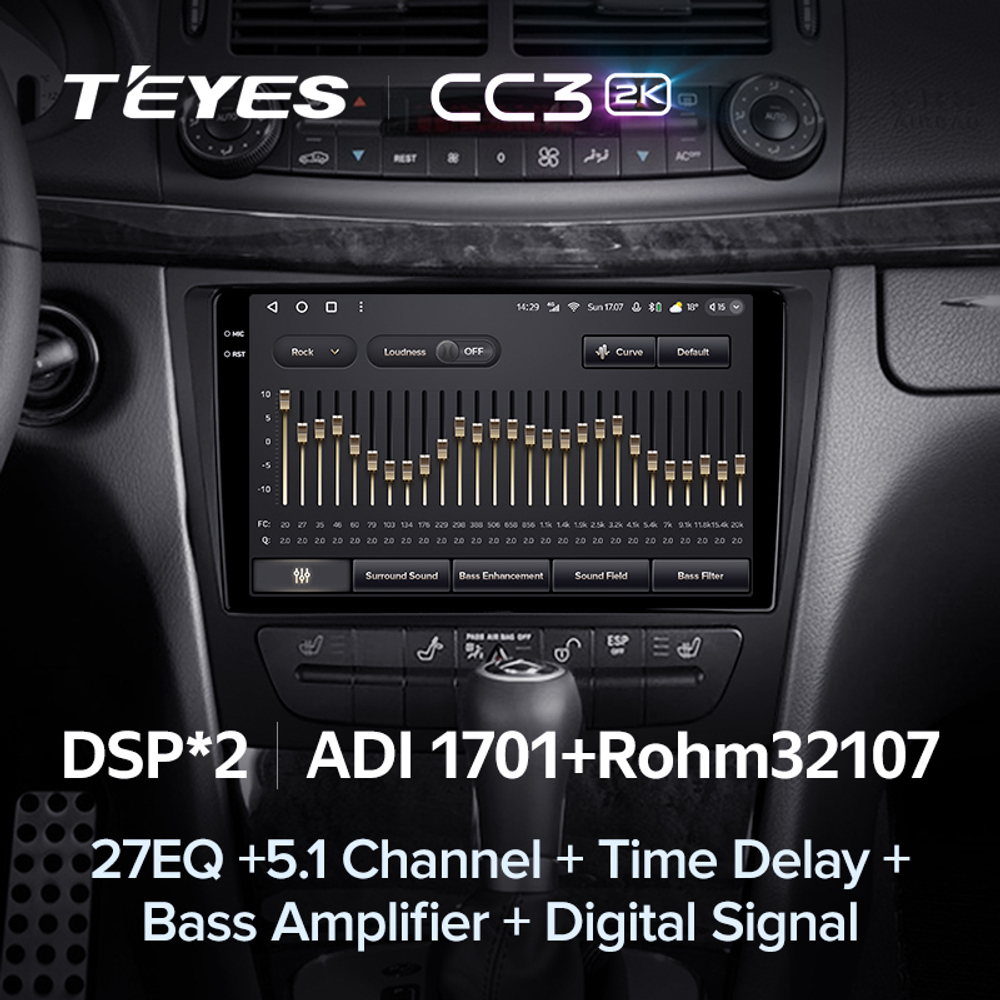 Teyes CC3 2K 9"для Mercedes Benz E-Class S211 W211 CLS-Class C219 2002-2010