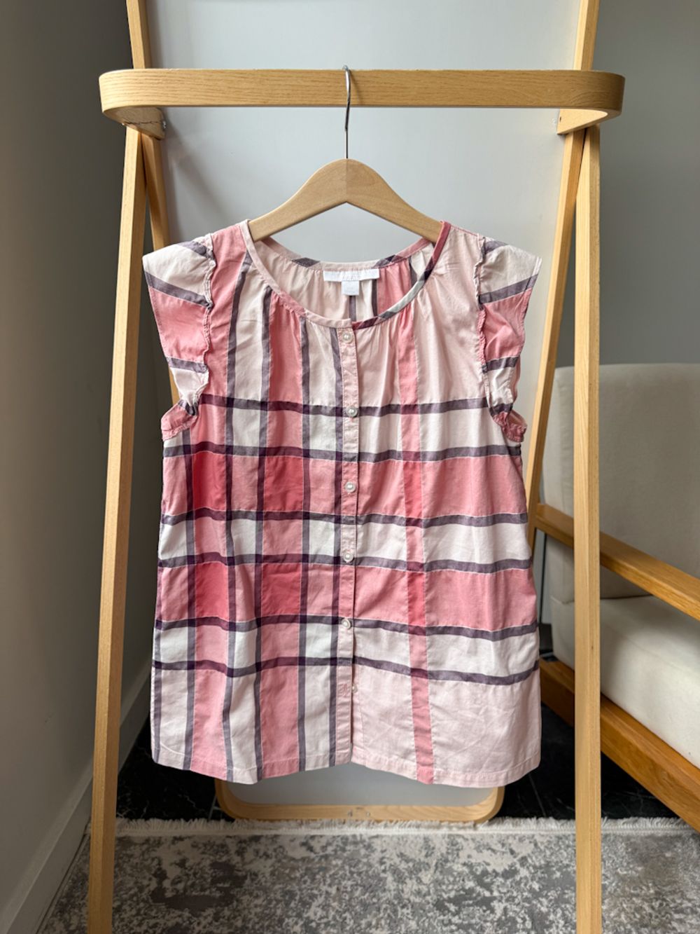 Хлопковая блузка Burberry, 140