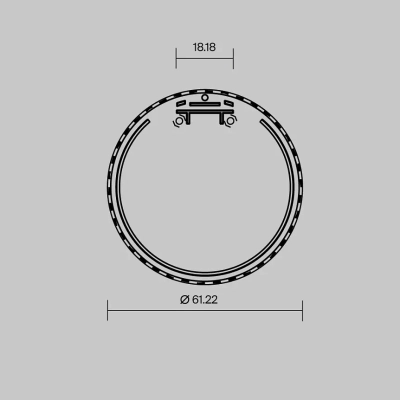 Комплект заглушек (для профиля D60) 2 шт., ALM-D60-EC, 642082. TM Maytoni