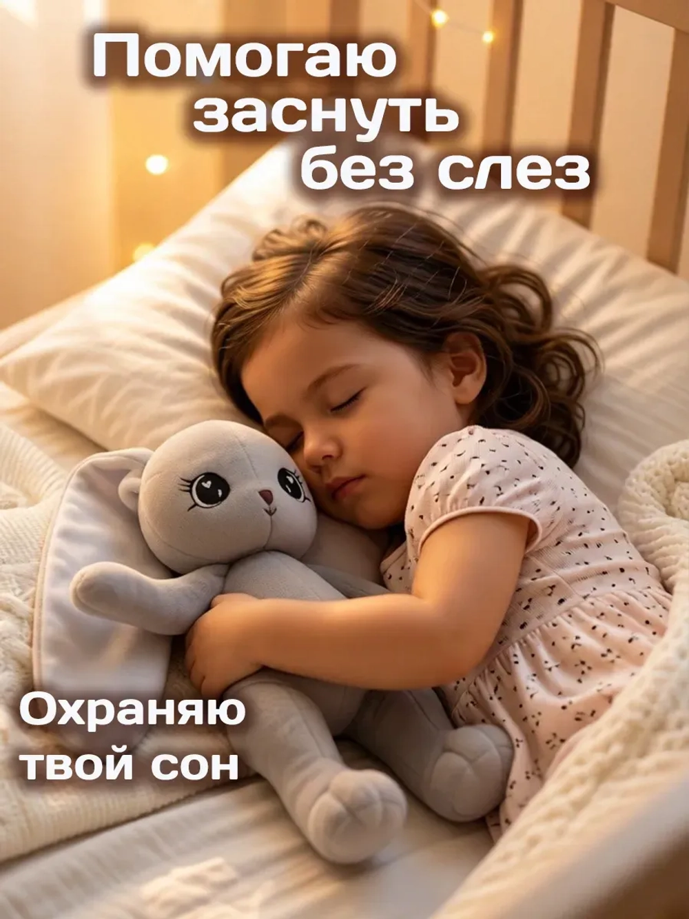 Мягкая игрушка зайка плюшевый для сна новорожденных