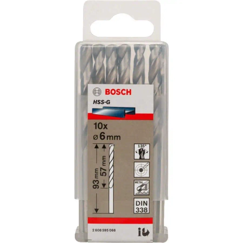 Сверло по металлу HSS-G 6,5 мм BOSCH 2608595068