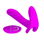 Лиловый мультифункциональный вибратор 10см Pretty Love Remote Control Massager BI-014850W