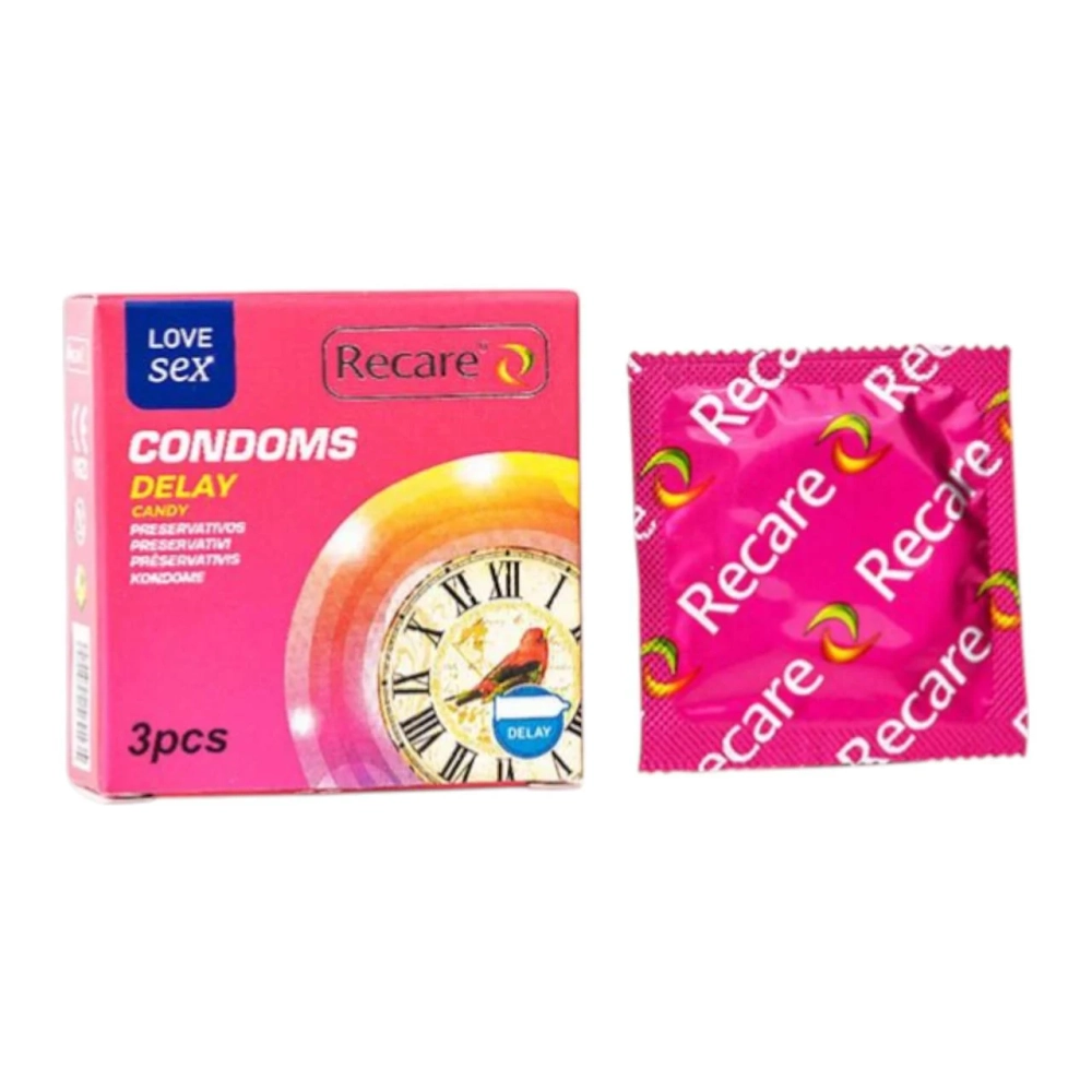 Презервативы Recare Delay Candy с пролонгацией (аромат конфет)