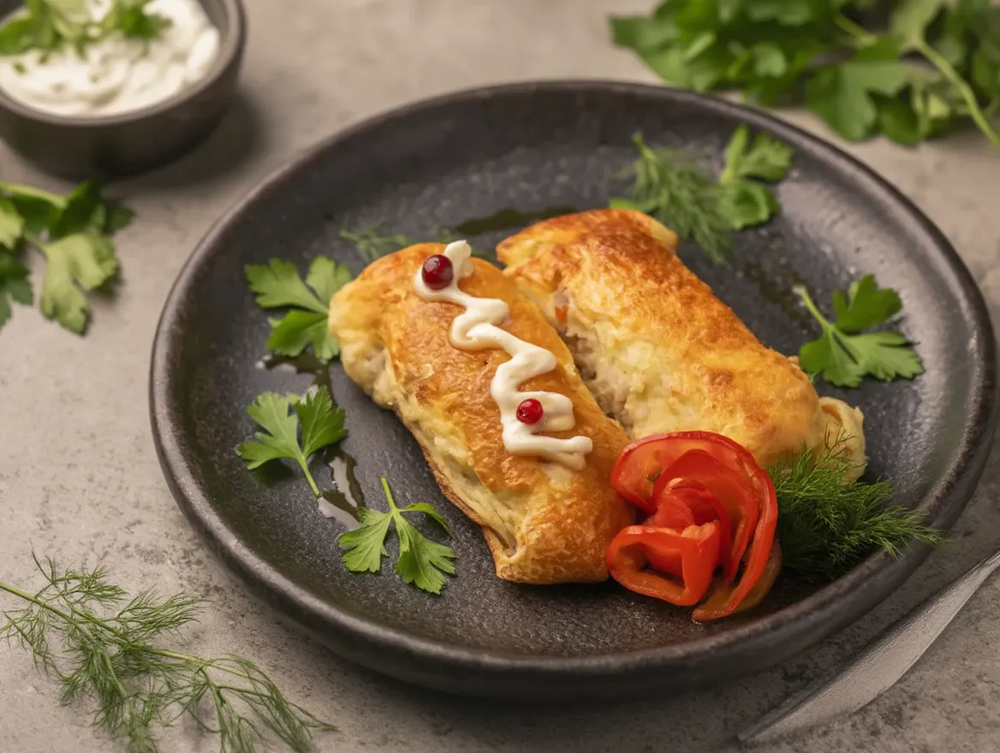 Рулет мясной запечённый