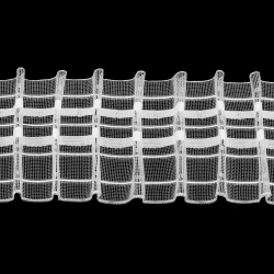 Шторная лента прозрачная 6 см (К=1:2, корд-4 шнура)