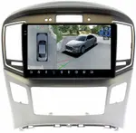Магнитола для Hyundai H1, Grand Starex 2015-2022 (ШГУ монохром, авто с часами) - FarCar BX9-360-7000F3 монитор 9.5" 2K QLED на Android 13, Быстрая, CarPlay, 4G SIM-слот, 4 камеры в комплекте