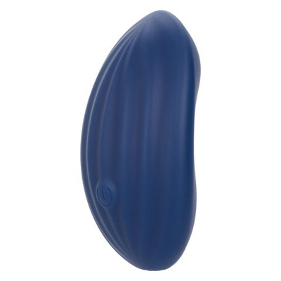 Синий вибромассажер Cashmere Velvet Curve (Цвет: синий)