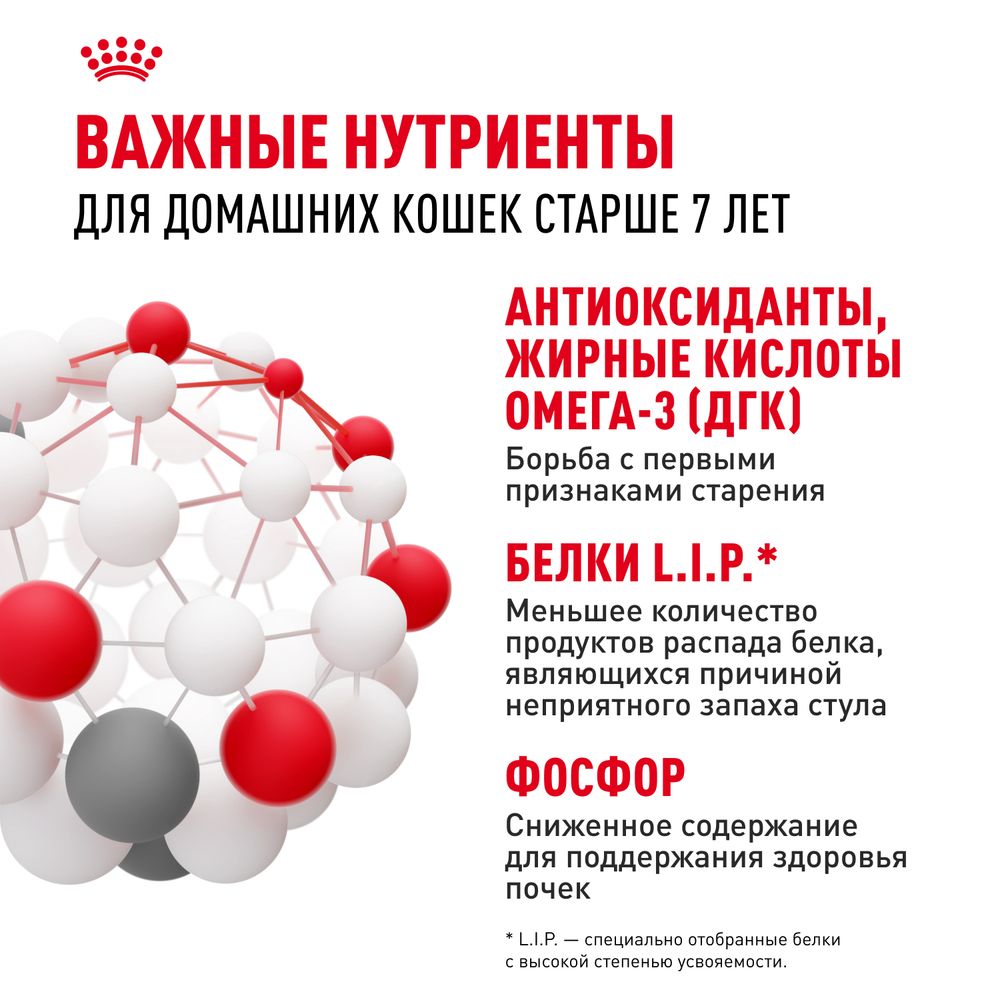 Royal Canin Indoor 7+ Индор Корм сухой сбалансированный для стареющих кошек в возрасте от 7 до 12 лет живущих в помещении 400г
