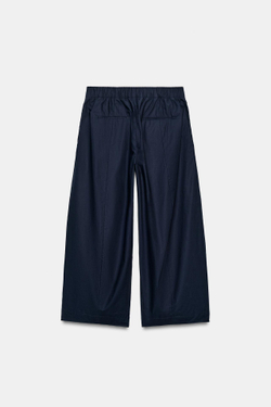 ZARA БРЮКИ BARREL — ZW COLLECTION, МОРСКОЙ СИНИЙ