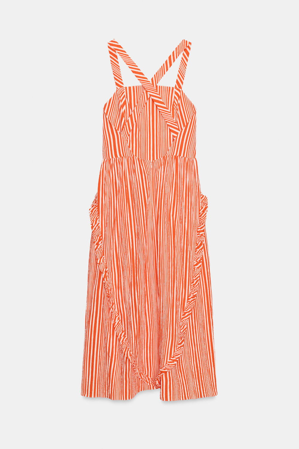 ПЛАТЬЕ МИДИ В ПОЛОСКУ — ZW COLLECTION — ZARA