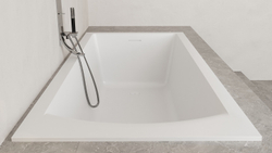 Ванна каменная встраиваемая матовая 170x75 Salini CASCATA KIT 104313M