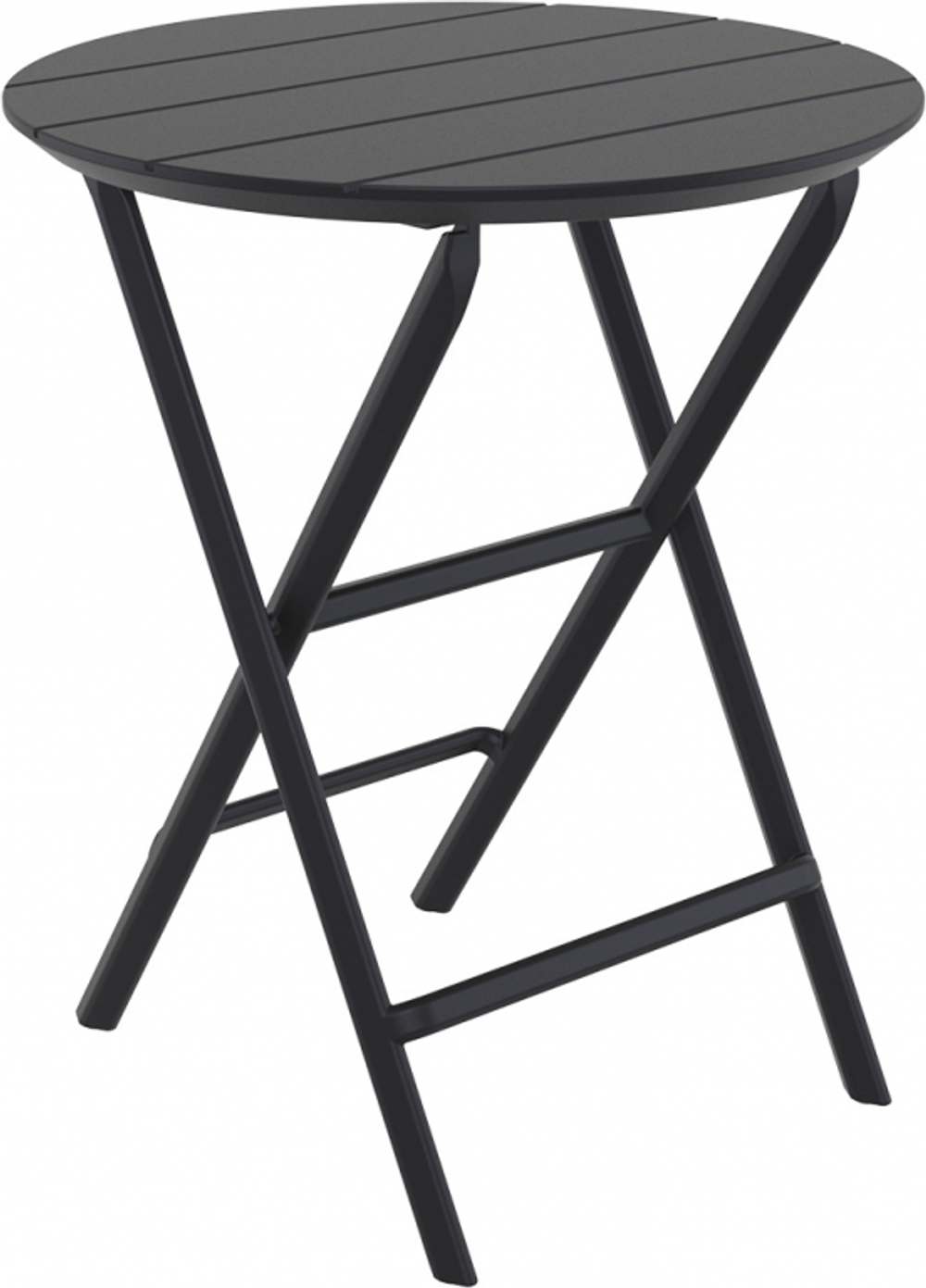 Стол пластиковый складной Siesta Contract Helen Folding Table Ø60, черный