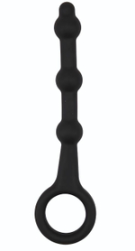 Черная анальная ёлочка Pleasure Piston - 17,5 см. (Цвет: черный)
