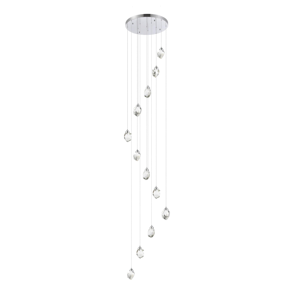 Светильник светодиодный, хром, прозрачный, CASCATO, LED, 3
