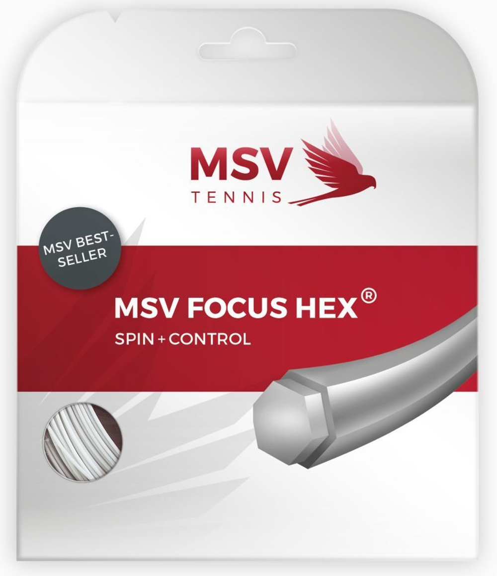 Теннисные струны MSV Focus Hex (12 m) - white