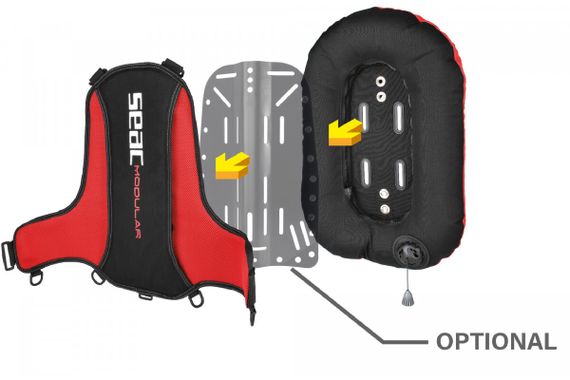Жилет компенсатор BCD Seac Sub Modular Оne size Тип-крыло черный