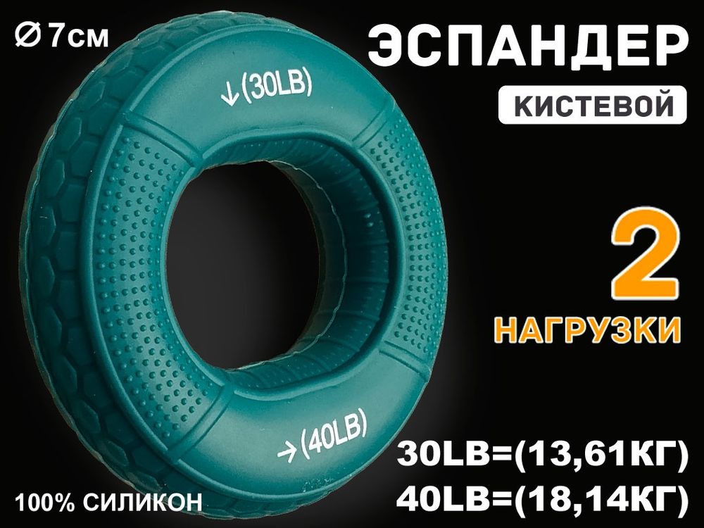 Эспандер кистевой с двойной нагрузкой 30-40 LB